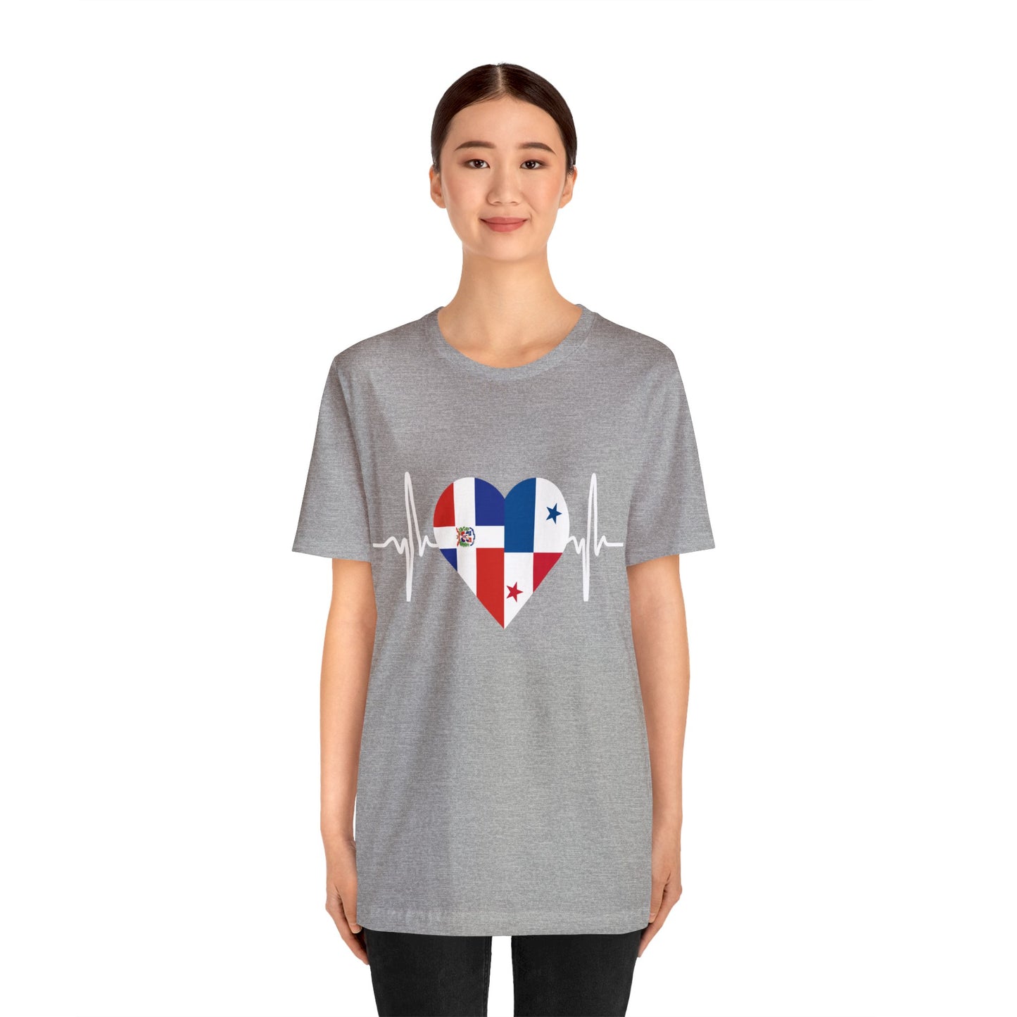 Dominican Republic & Panama Unisex Short Sleeve Tee, Camisa Unisexo manga corta República Dominicana y Panamá