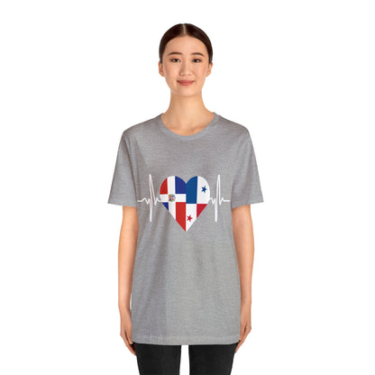 Dominican Republic & Panama Unisex Short Sleeve Tee, Camisa Unisexo manga corta República Dominicana y Panamá