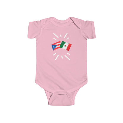 Infant Puerto Rico and México Bodysuit I Camiseta de bebé Puerto Rico y México I Cultura Puertorriqueña y Mexicana