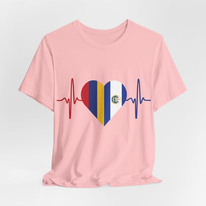 El Salvador & Colombia Unisex Short Sleeve Tee I Camisa Unisexo manga corta El Salvador y Colombia I Cultura Salvadoreña y Colombiana