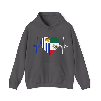 Mexico and Uruguay Hooded Sweatshirt I Sudadera Unisexo México y Uruguay