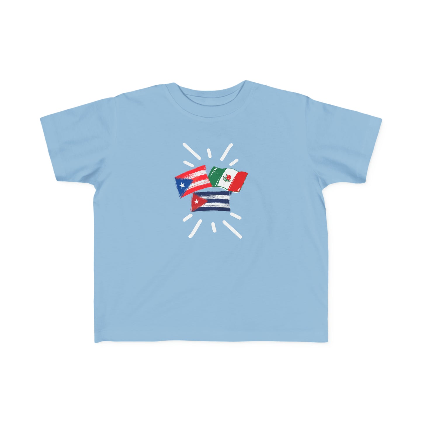 Cuba, Puerto Rico and Mexico Toddler Tee I Camiseta de bebé Cuba, Puerto Rico y México