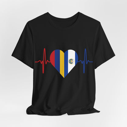 El Salvador & Colombia Unisex Short Sleeve Tee I Camisa Unisexo manga corta El Salvador y Colombia I Cultura Salvadoreña y Colombiana