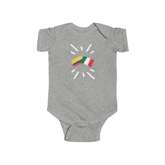 Infant Colombia and Italy Bodysuit I Camiseta de bebé Colombia y Italia