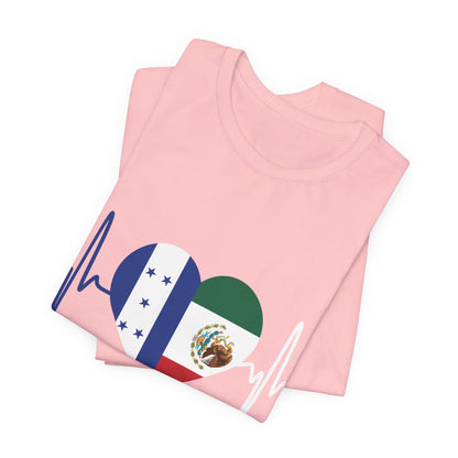 Honduras & Mexico Unisex Short Sleeve Tee, Camisa Unisexo manga corta México y Honduras I Cultura Mexicana y Hondureños