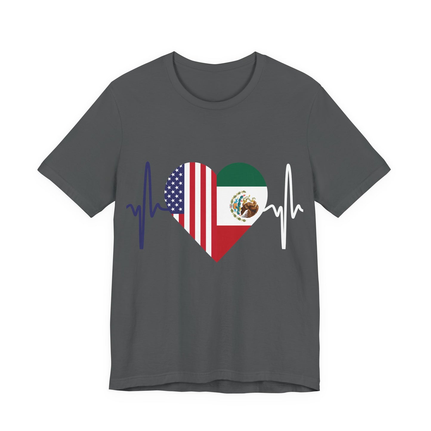 Mexico and United State Short Sleeve Tee I Camisa Unisexo manga corta México y Estados Unidos