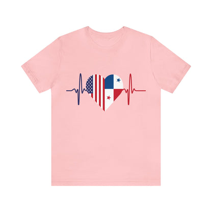 United State & Panama Unisex Short Sleeve Tee, Camisa Unisexo manga corta Estados Unidos y Panamá