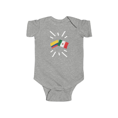 Infant Colombia and Mexico Bodysuit I Camiseta de bebé Colombia y México I Cultura Colombiana y Mexicana