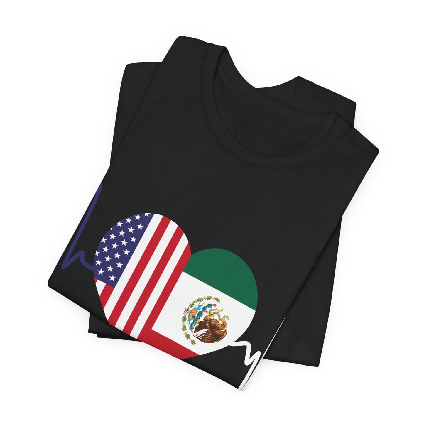 Mexico and United State Short Sleeve Tee I Camisa Unisexo manga corta México y Estados Unidos