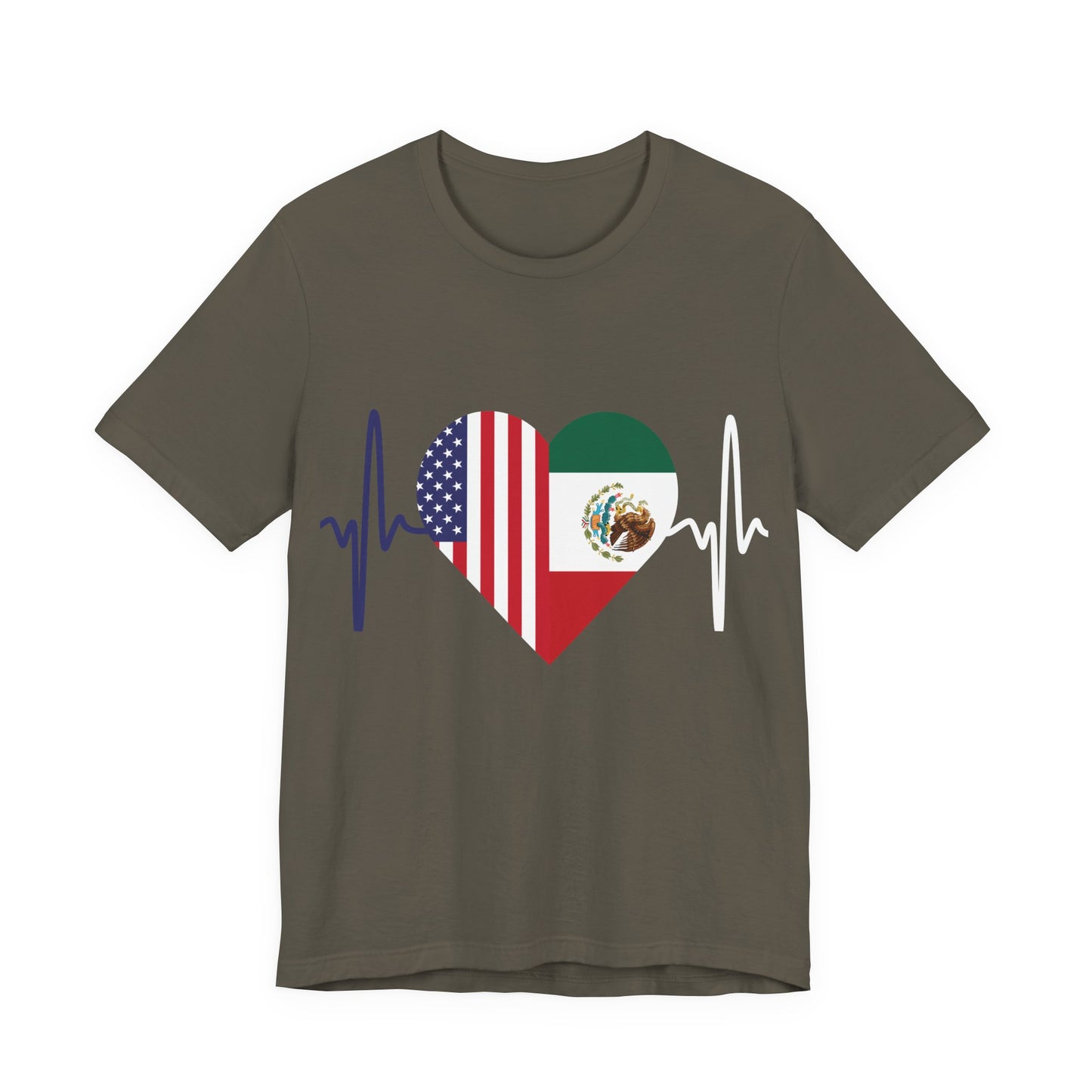 Mexico and United State Short Sleeve Tee I Camisa Unisexo manga corta México y Estados Unidos