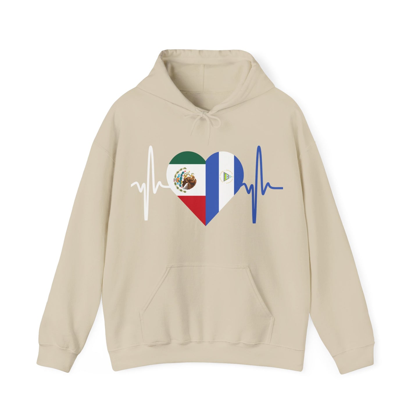 Mexico and Nicaragua Unisex Hooded Sweatshirt I Sudadera Unisexo México and Nicaragua