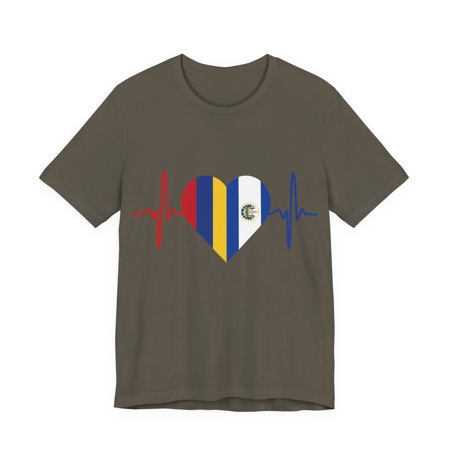 El Salvador & Colombia Unisex Short Sleeve Tee I Camisa Unisexo manga corta El Salvador y Colombia I Cultura Salvadoreña y Colombiana