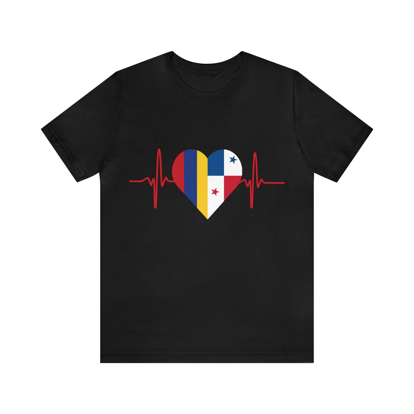 Colombia & Panama Unisex Short Sleeve Tee, Camisa Unisexo manga corta Colombia y Panamá