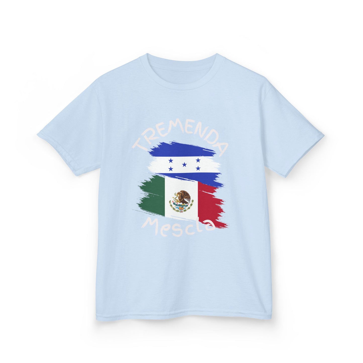 Tremenda Mescla I Honduras & Mexico Kid's Tee I Camiseta para Niños Honduras y Mexico I Cultura Puertorriqueña y Hondureña