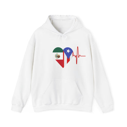 Puerto Rico & Mexican Unisex Hooded Sweatshirt I Sudadera Unisexo México y Puerto Rico