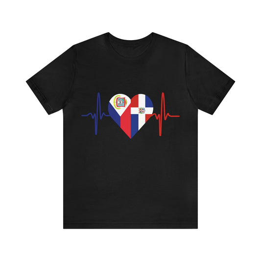 Dominican Republic & Sint Maarten Unisex Short Sleeve Tee I Camisa Unisexo manga corta