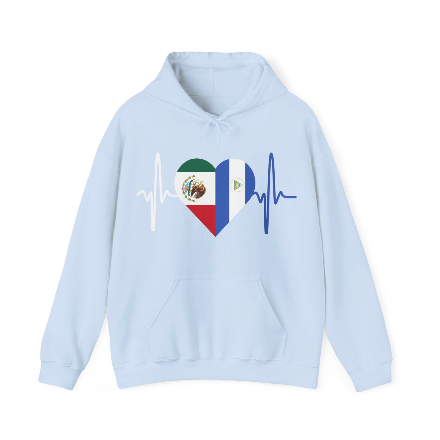 Mexico and Nicaragua Unisex Hooded Sweatshirt I Sudadera Unisexo México and Nicaragua