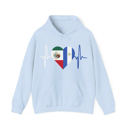 Mexico and Nicaragua Unisex Hooded Sweatshirt I Sudadera Unisexo México and Nicaragua