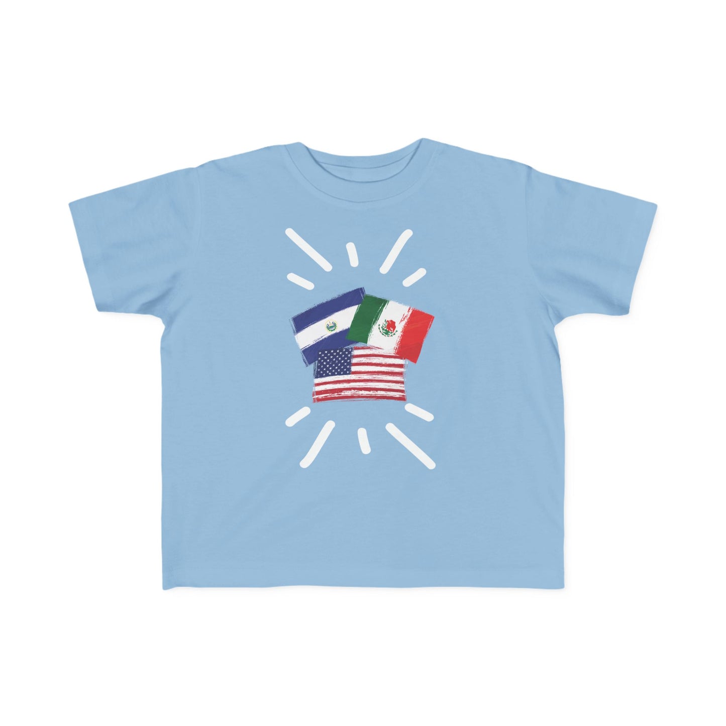 México, El Salvador and United State Toddler's Tee I Camiseta manga corta para Toddler México, El Salvador  y Estados Unidos