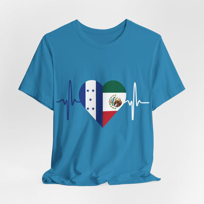 Honduras & Mexico Unisex Short Sleeve Tee, Camisa Unisexo manga corta México y Honduras I Cultura Mexicana y Hondureños
