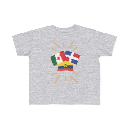Dominican Republic, Mexico, Ecuador Toddler Tee I Camiseta para Toddler Mexico, República Dominicana y Ecuador