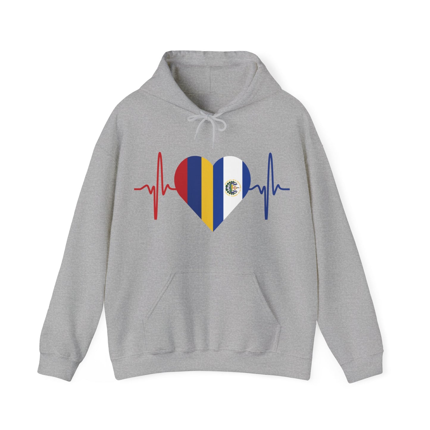 El Salvador & Colombia Unisex Hooded Sweatshirt I Sudadera Unisexo El Salvador y Colombia