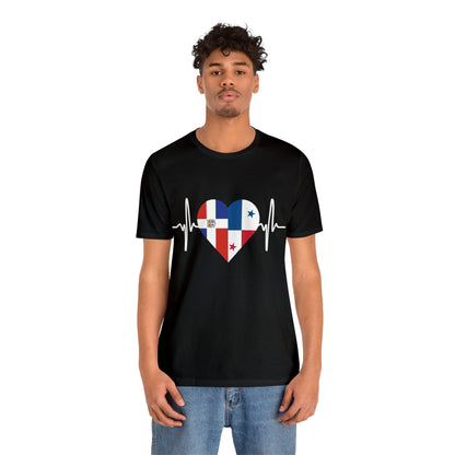 Dominican Republic & Panama Unisex Short Sleeve Tee, Camisa Unisexo manga corta República Dominicana y Panamá