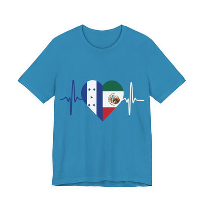 Honduras & Mexico Unisex Short Sleeve Tee, Camisa Unisexo manga corta México y Honduras I Cultura Mexicana y Hondureños