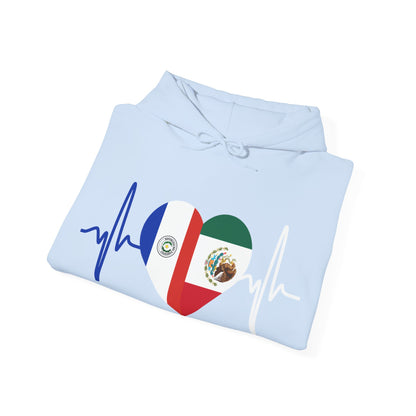 Mexico and Paraguay Unisex Hooded Sweatshirt I Sudadera Unisexo México and Paraguay