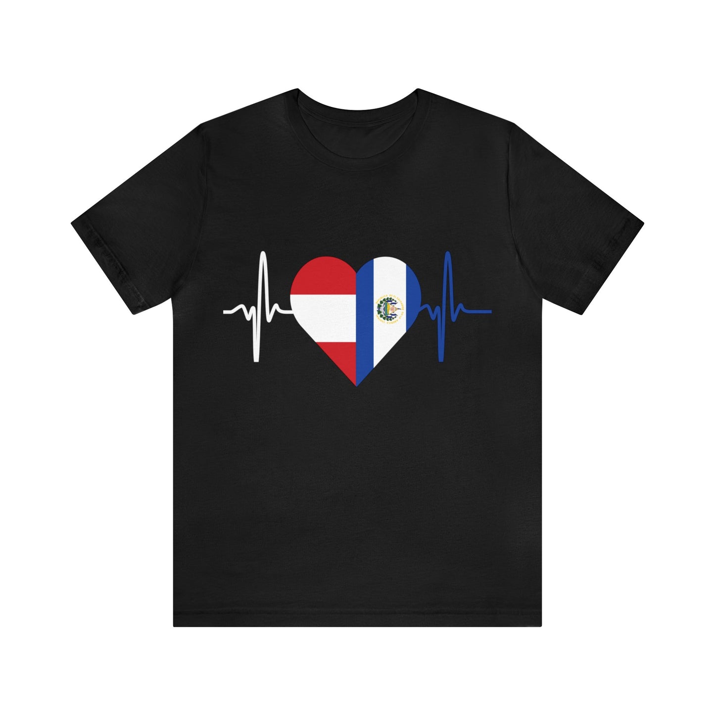 El Salvador & Peru Unisex Short Sleeve Tee I Camisa Unisexo manga corta El Salvador y Perú