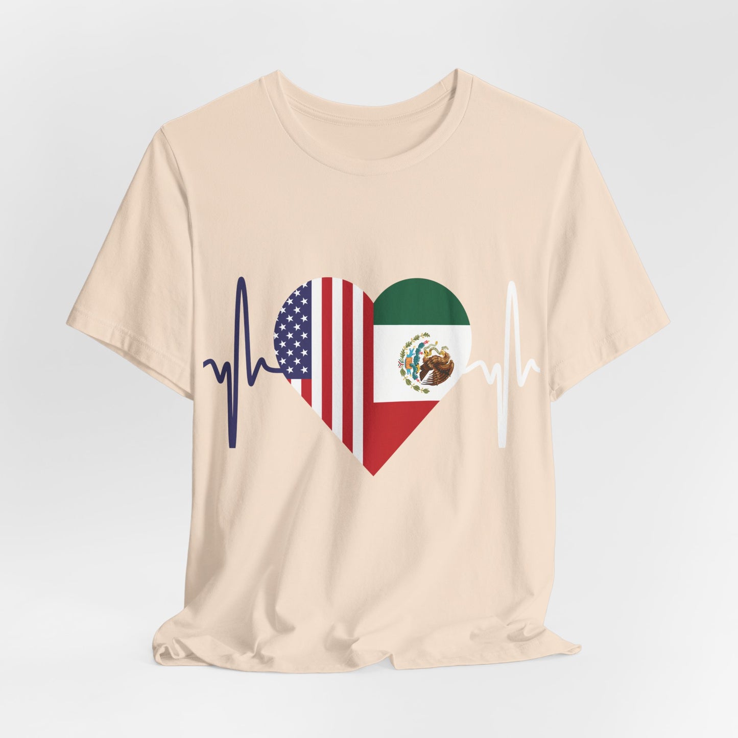 Mexico and United State Short Sleeve Tee I Camisa Unisexo manga corta México y Estados Unidos