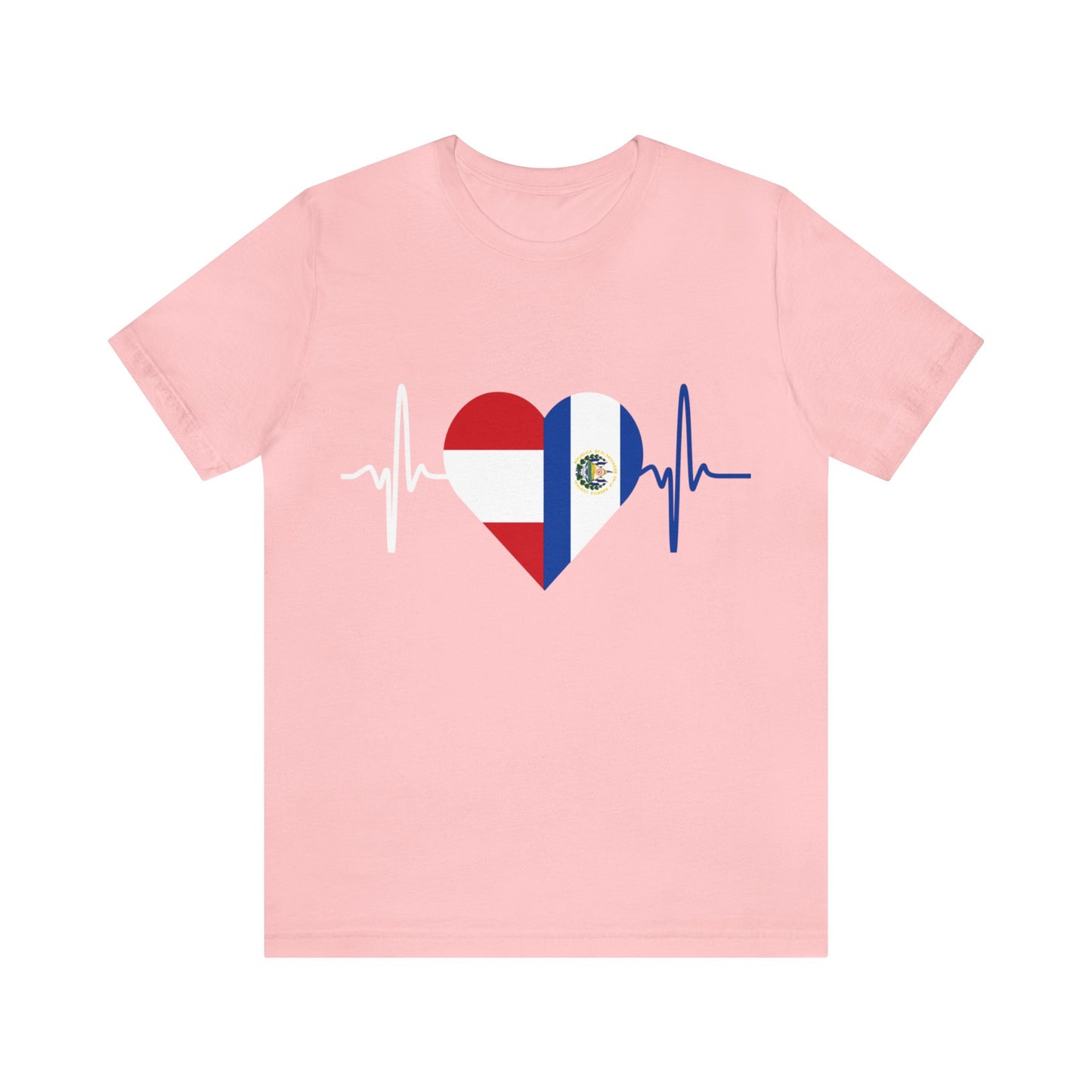 El Salvador & Peru Unisex Short Sleeve Tee I Camisa Unisexo manga corta El Salvador y Perú