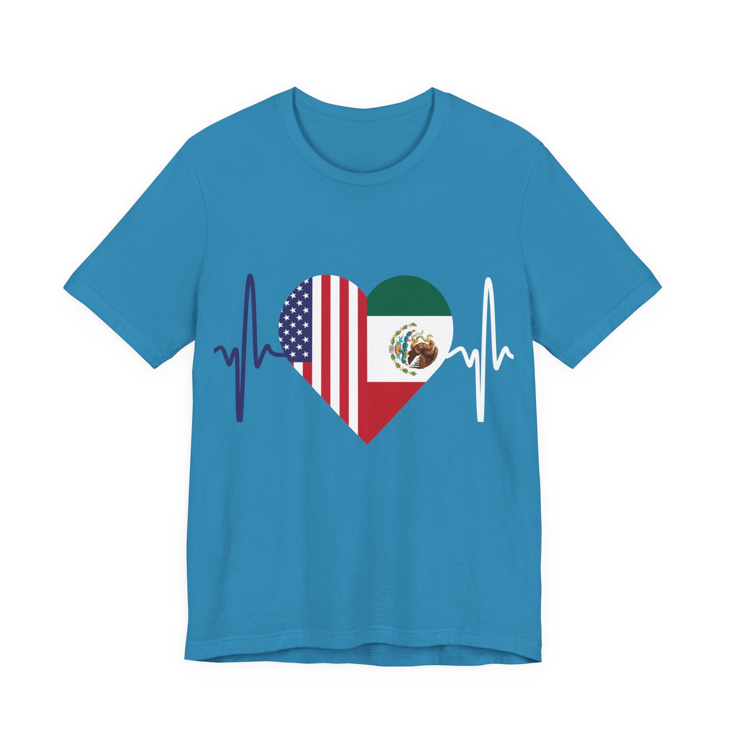 Mexico and United State Short Sleeve Tee I Camisa Unisexo manga corta México y Estados Unidos