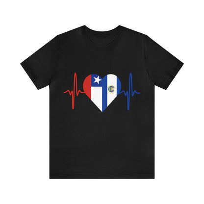 El Salvador & Chile Unisex Short Sleeve Tee I Camisa Unisexo manga corta El Salvador y Chile