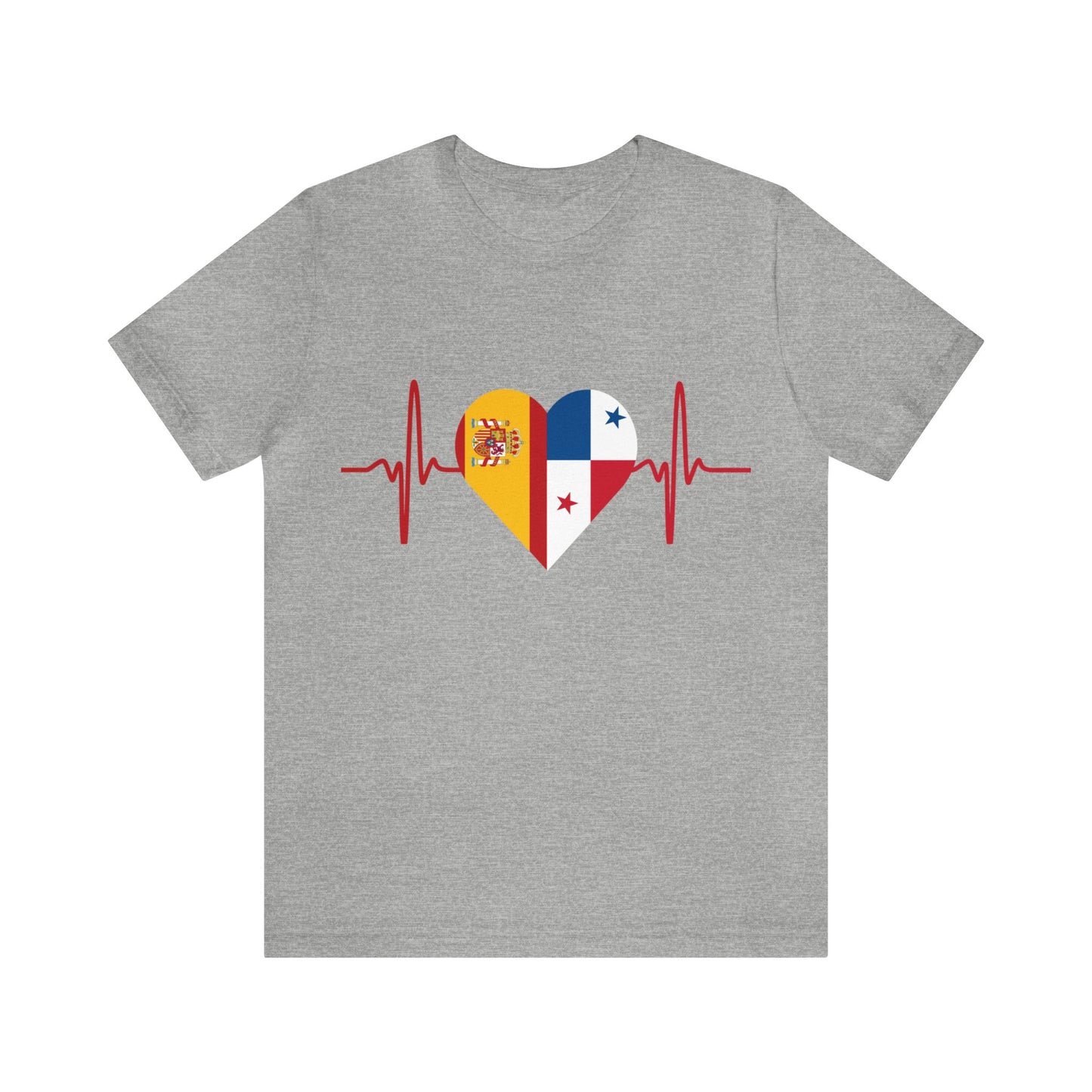 Spain & Panama Unisex Short Sleeve Tee, Camisa Unisexo manga corta España y Panamá