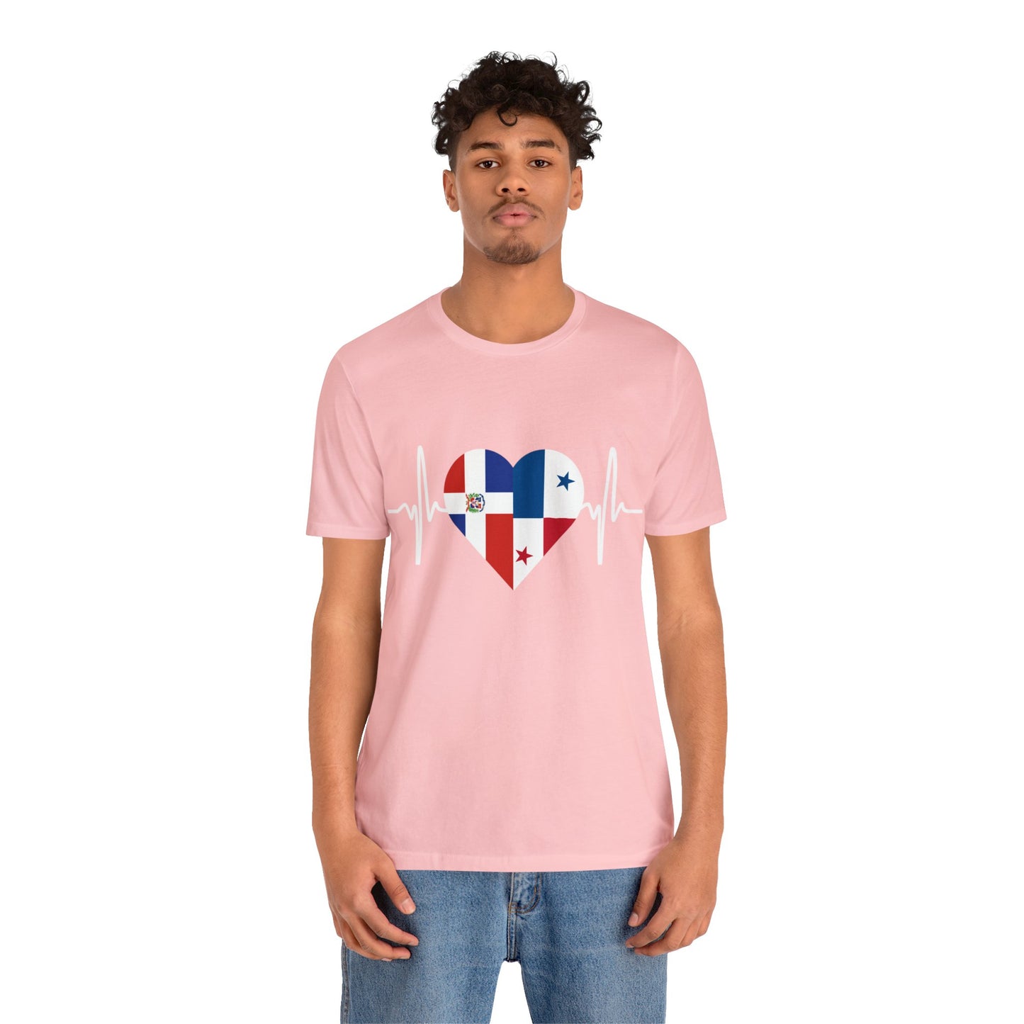 Dominican Republic & Panama Unisex Short Sleeve Tee, Camisa Unisexo manga corta República Dominicana y Panamá