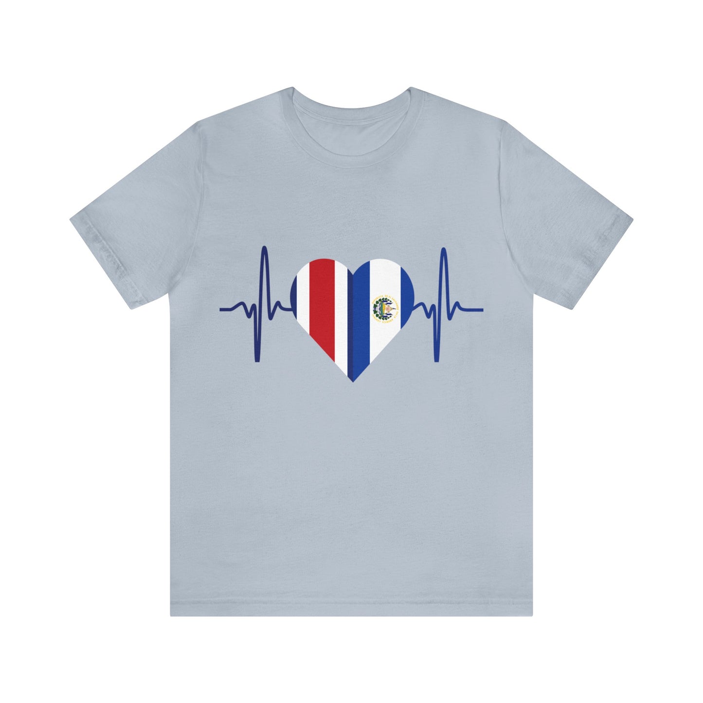 El Salvador & Costa Rica Unisex Short Sleeve Tee I Camisa Unisexo manga corta El Salvador y Costa Rica I Cultura Salvadoreña y Costarricense
