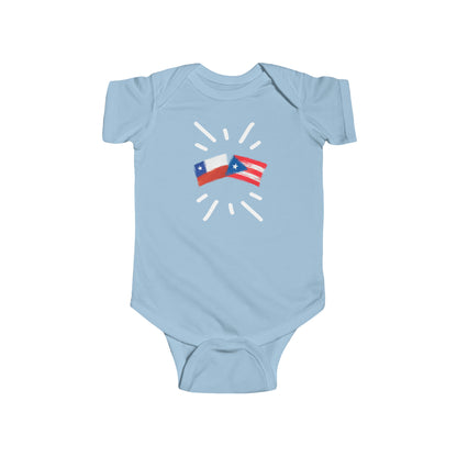 Infant Chile and Puerto Rico Bodysuit