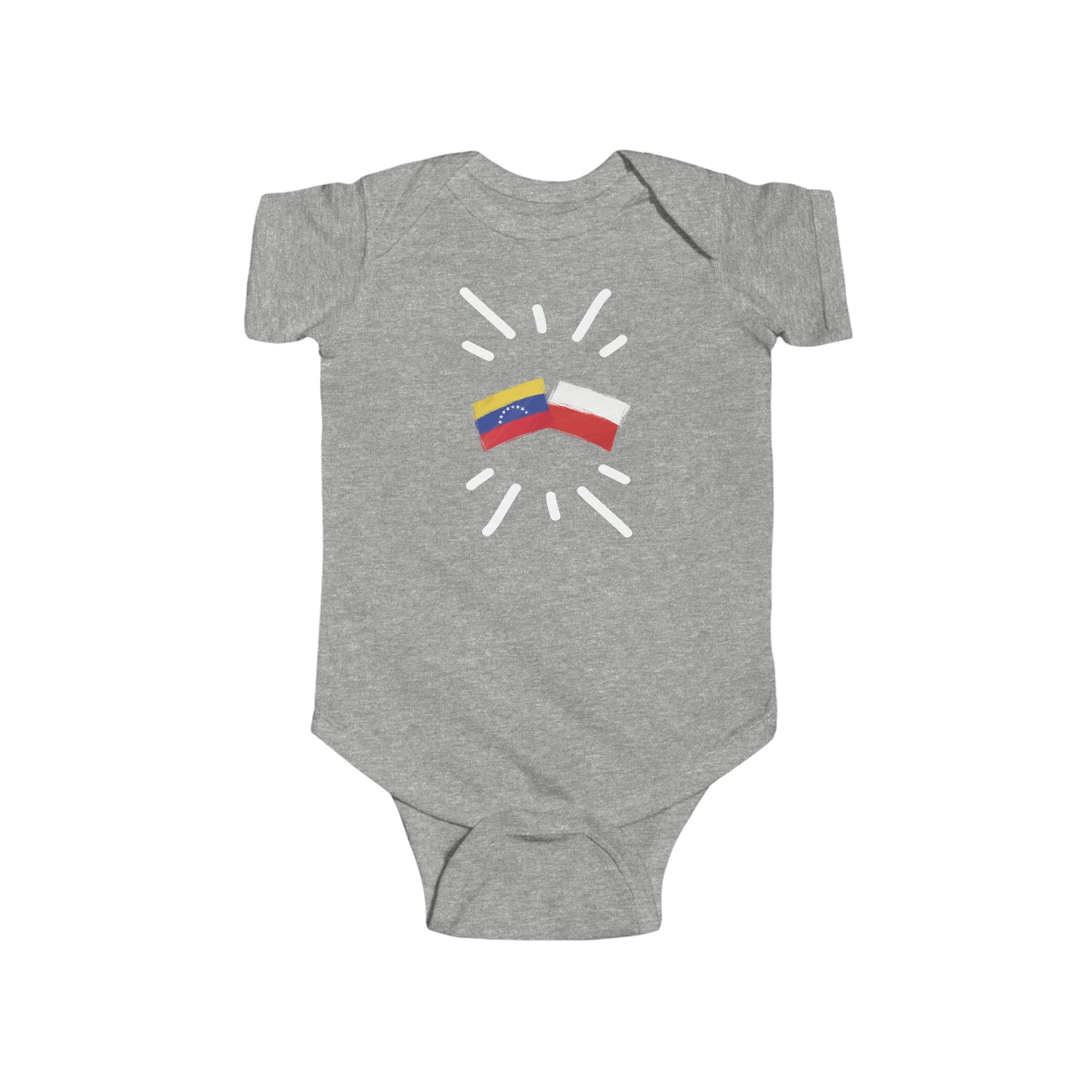 Infant Poland and Venezuela Bodysuit I Camiseta de bebé Polonia y Venezuela