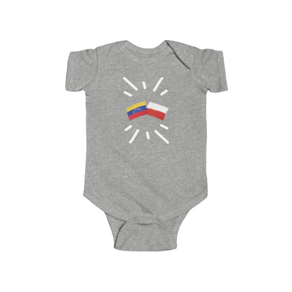 Infant Poland and Venezuela Bodysuit I Camiseta de bebé Polonia y Venezuela