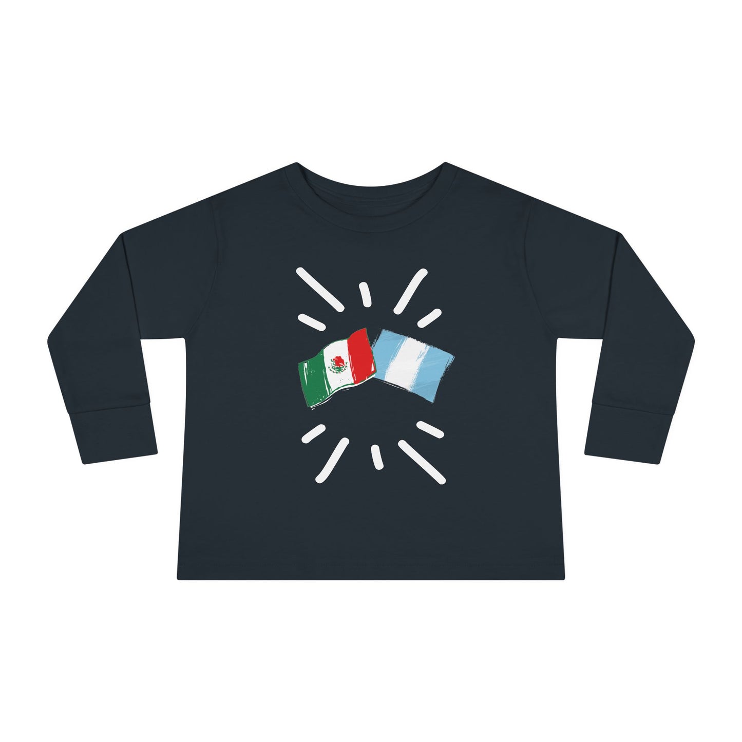 Guatemala and Mexico Long Sleeve Toddler Tee I Camiseta manga larga para Toddler Guatemala y México I Cultura Guatemalteco y Mexicanos