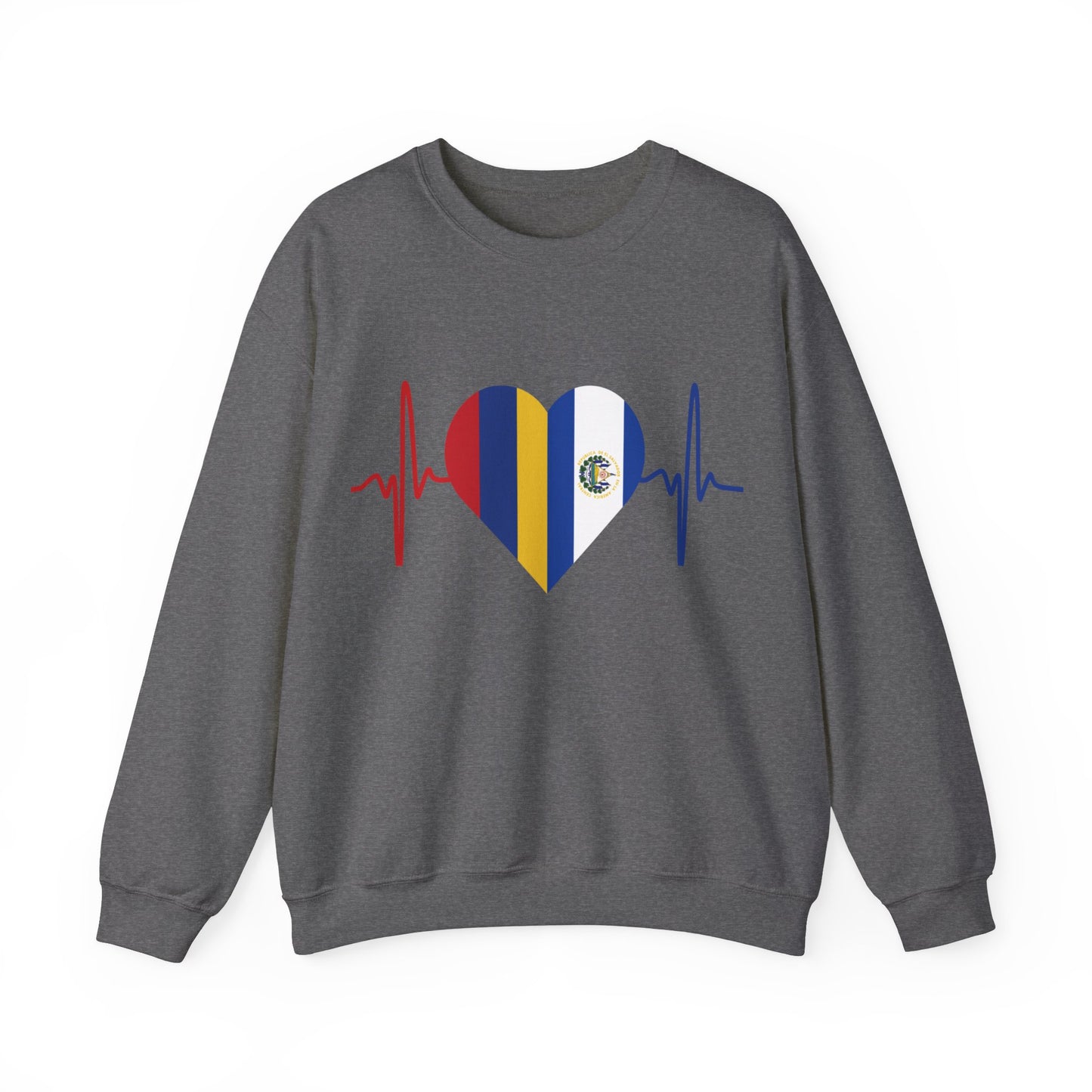 El Salvador & Colombia Unisex Crewneck Sweatshirt I Sudadera Unisexo El Salvador y Colombia