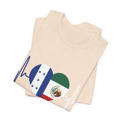 Honduras & Mexico Unisex Short Sleeve Tee, Camisa Unisexo manga corta México y Honduras I Cultura Mexicana y Hondureños