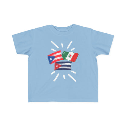 Cuba, Puerto Rico and Mexico Toddler Tee I Camiseta de bebé Cuba, Puerto Rico y México I Cultura Puertorriqueña, Cubana y Mexicana