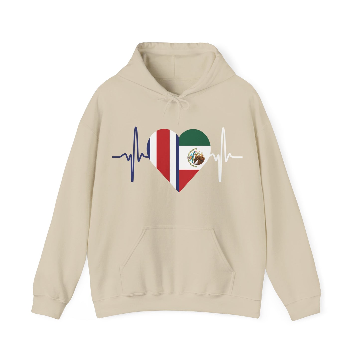Mexico and Costa Rica Unisex Hooded Sweatshirt I Sudadera Unisexo México and Costa Rica