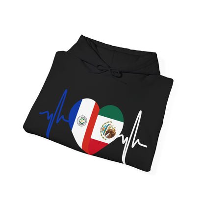 Mexico and Paraguay Unisex Hooded Sweatshirt I Sudadera Unisexo México and Paraguay