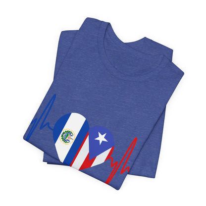 El Salvador and Puerto Rico Short Sleeve Tee