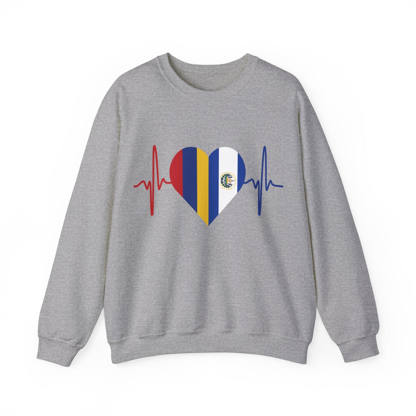 El Salvador & Colombia Unisex Crewneck Sweatshirt I Sudadera Unisexo El Salvador y Colombia