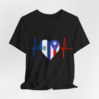 El Salvador and Puerto Rico Short Sleeve Tee