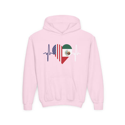 México & United State Youth Hooded Sweatshirt I Sudadera para Niños México y Estados Unidos